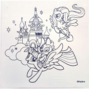 MY LITTLE PONY กรอบภาพระบายสีผ้าแคนวาสพร้อมชุดสี (ลายทไวไลท์สปาร์กเคิล & ฟลัตเตอร์ชาย)